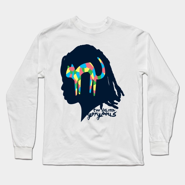 Michonne's Rainbow Cat Long Sleeve T-Shirt by heydanger